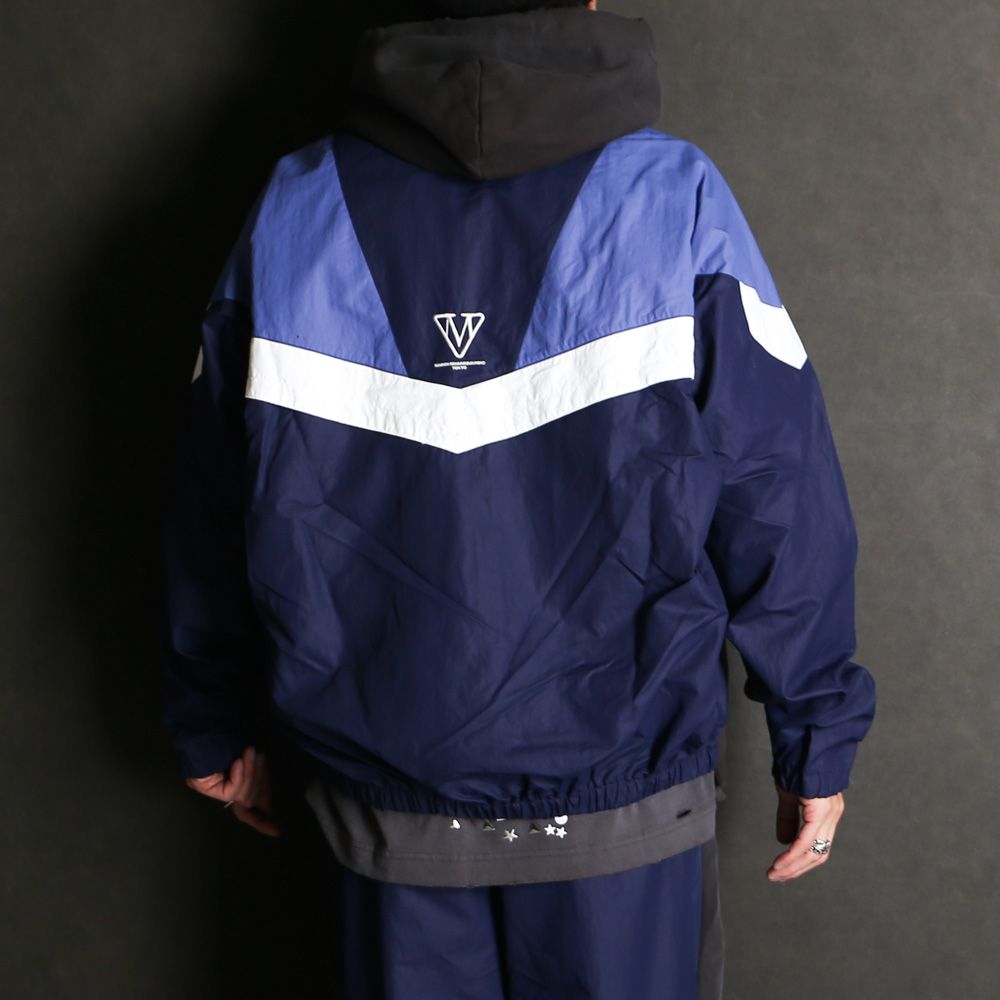 Track Jacket Combined Parka - BLACK / トラックジャケット コンバインド パーカー / A16PK571