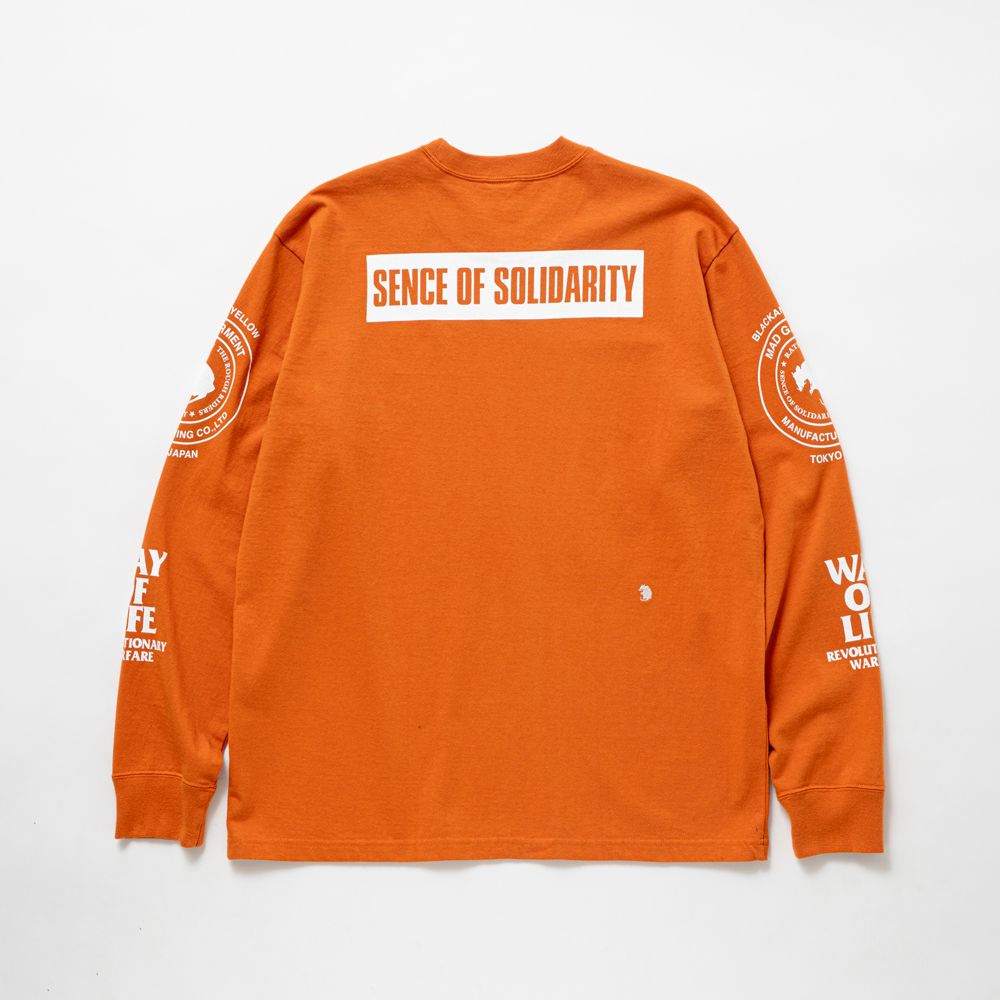 ひ*ち様 最終値下げ！ＲＡＴＳ ロンT RATS - TWO WHEEL L/S TEE - ORANGE / ロングスリーブ Tシャツ