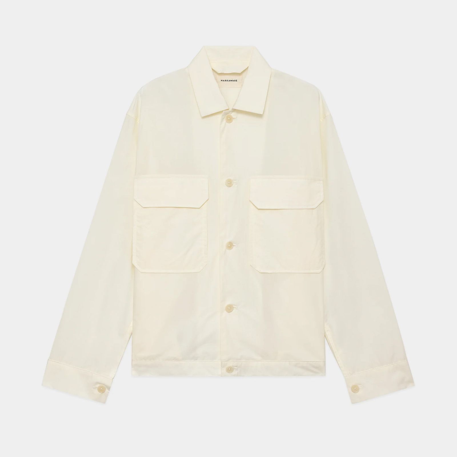 MARKAWARE - TAILORED SHIRT JACKET - DARK SAGE / オーガニック