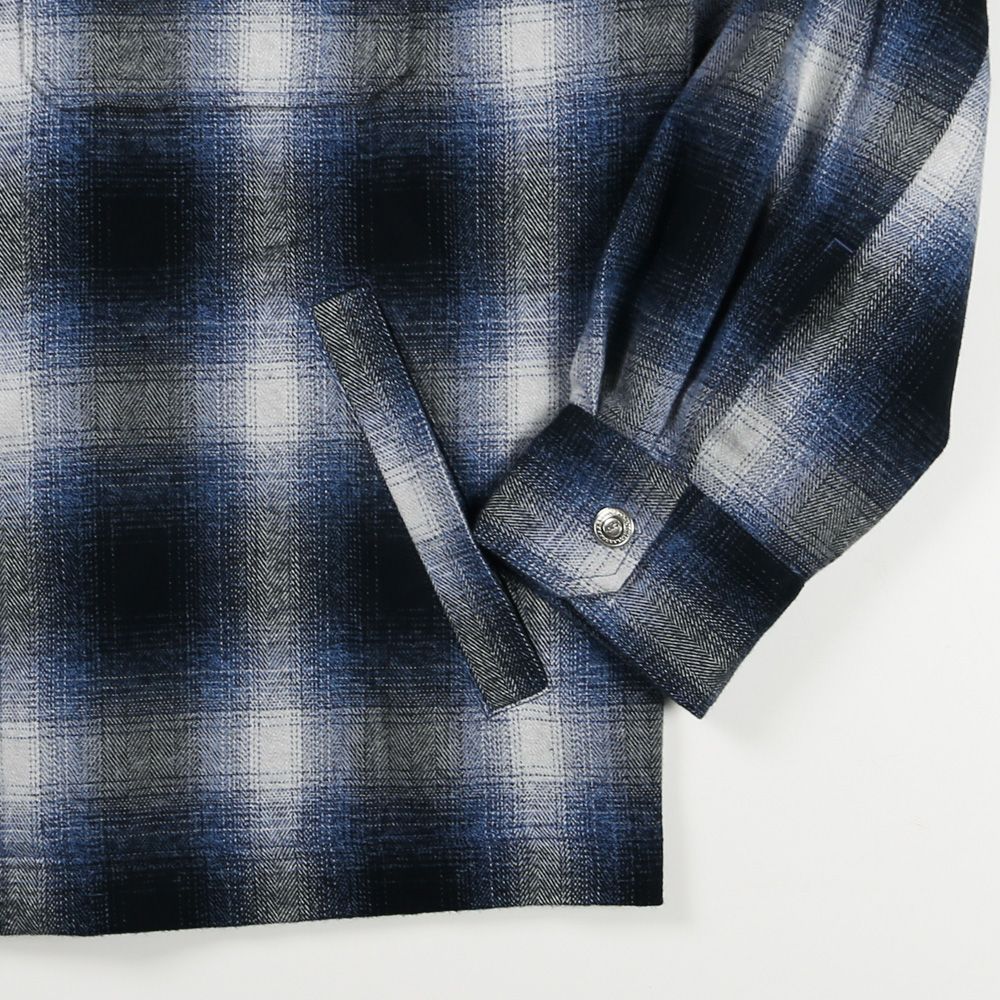 flannel check JK - BLUE / フランネルチェック CPOジャケット / RC38-JK-007