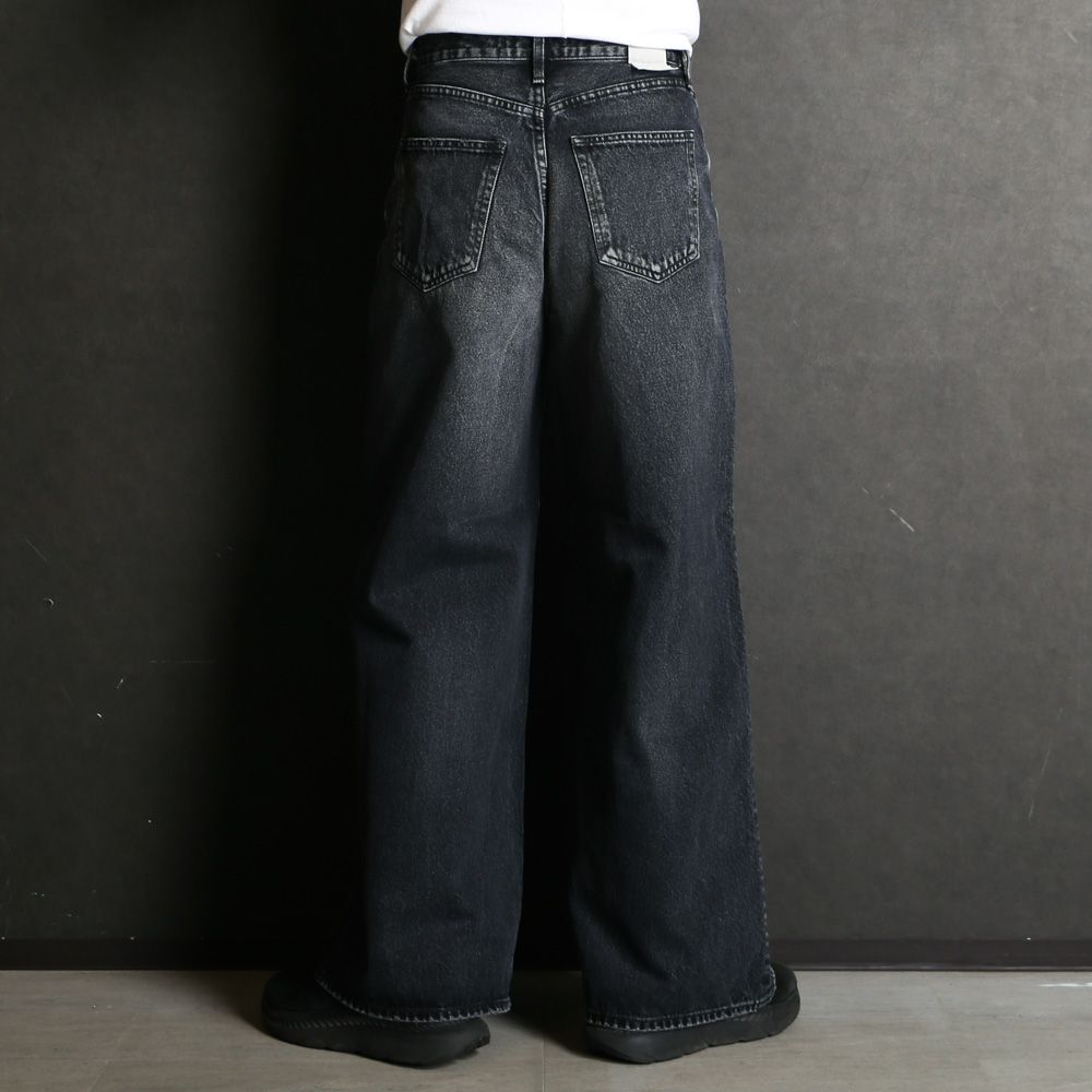 ×HAGUN / WIDE PIPE DENIM PANTS - BLACK / バギーシルエット デニムパンツ / VTM-25-P-103