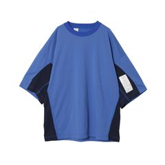 CREW NECK HALF SLEEVE T-SHIRT - BLUE / 9241-CS53-033