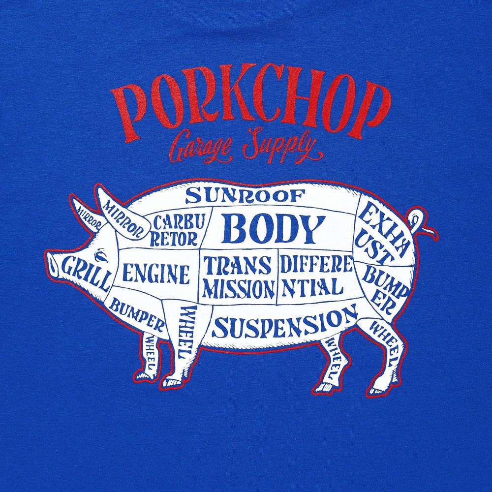 PORK BACK TEE - BLUE / ショートスリーブTシャツ