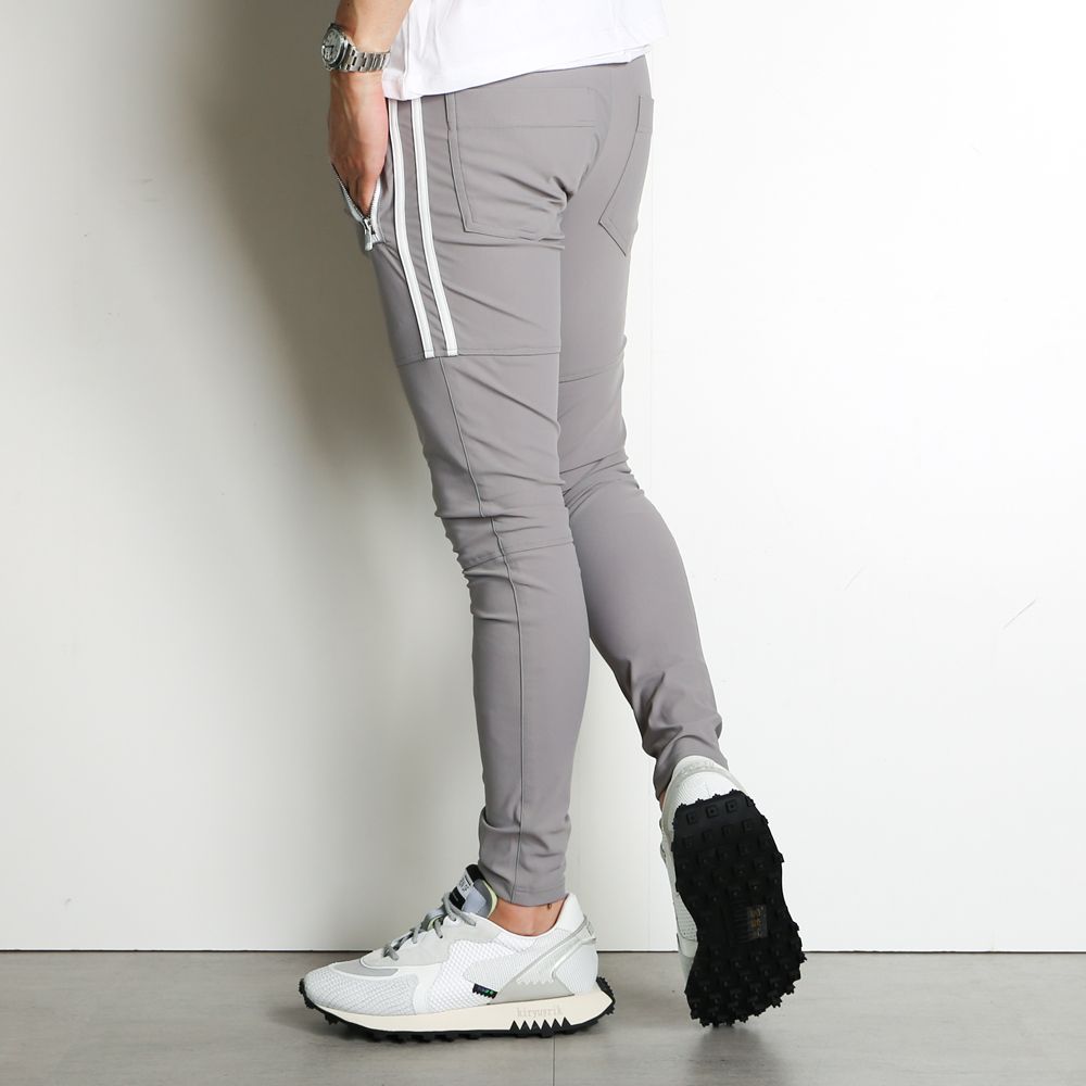 Johnson LINE NYLON PT - GREYWH / ナイロンラインパンツ / BASIC-ST-009