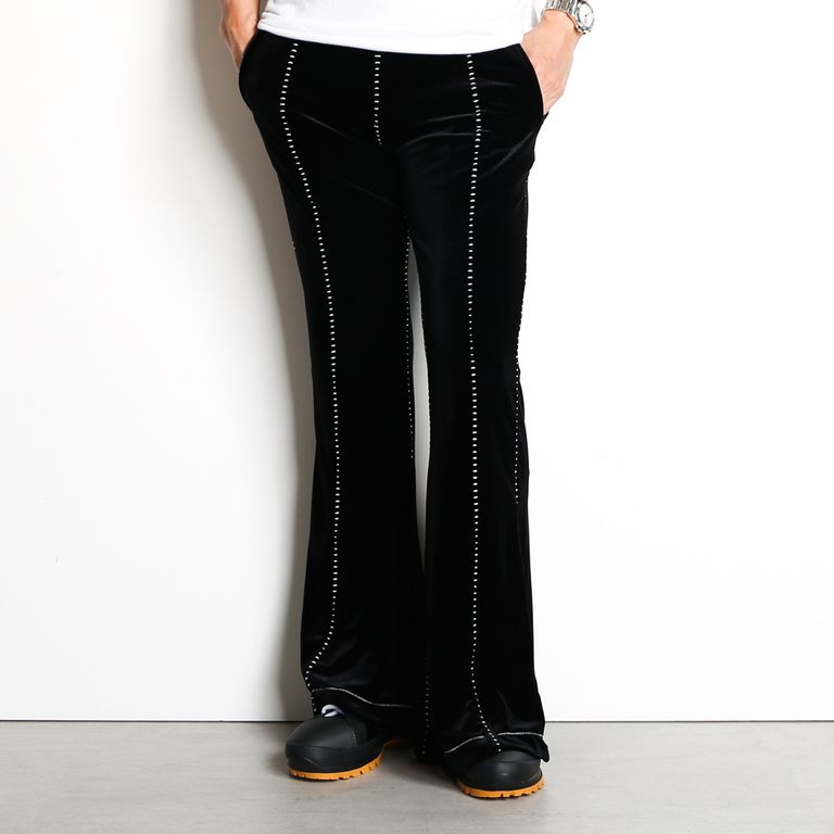 TENDER PERSON - VELOR FLARE PANTS / RO-PT-4230 | chemical conbination
