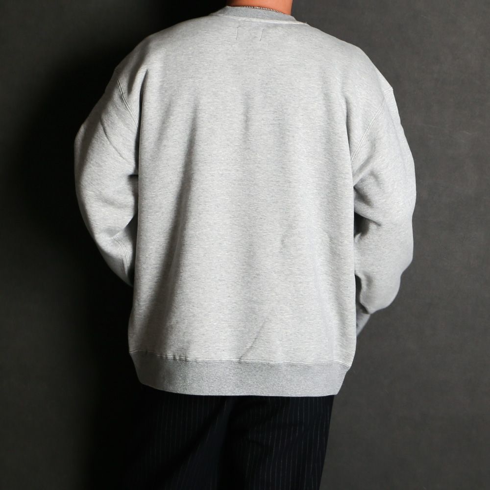 Embroidered Jacquard Crewneck Sweatshirt - Gray / クルーネック スウェット / SN-632B