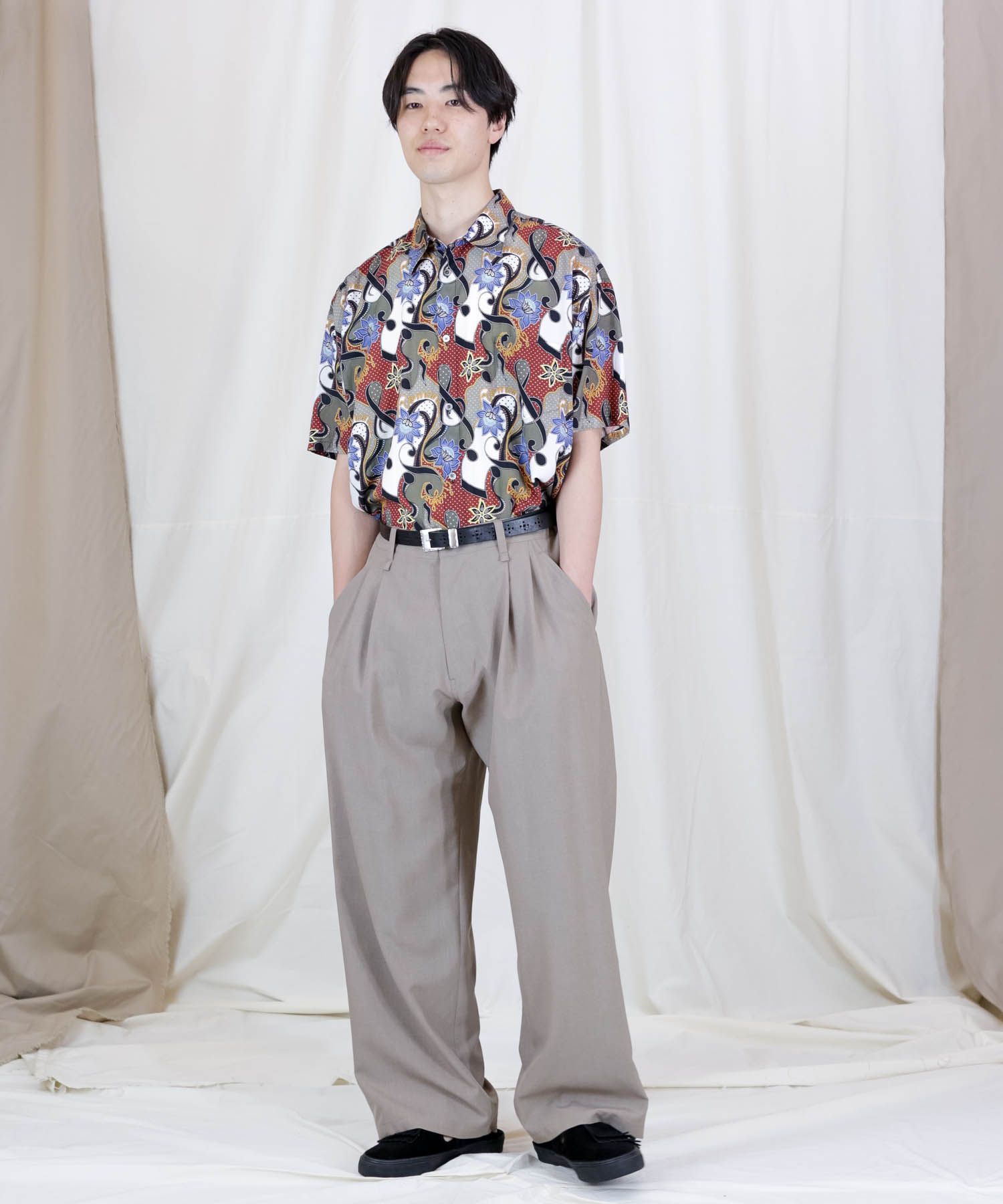 REFLAX WEATHER CLOTH WIDE PT / 2タックワイドパンツ / 479103