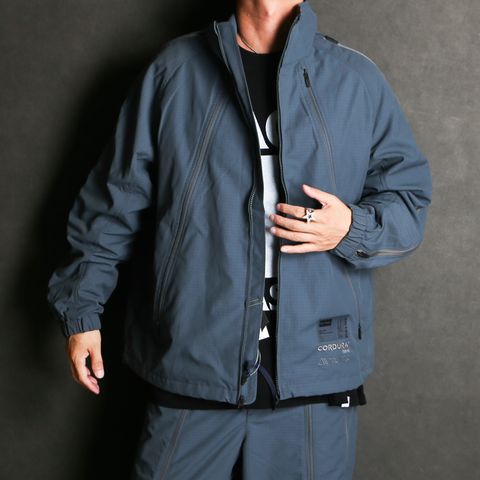 【ラスト1点-サイズ1】 × WILDTHINGS / THE SWCS ADJUSTABLE ZIPPERED TRACK JACKET - SILVER BLUE / CORDURA®Fabric and POLARTEC® / 2402020