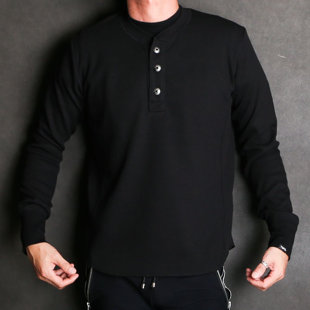 BOMBER HEAT® THERMAL L/SL HENLEY-NECK SHIRTS / 裏起毛 サーマル ヘンリーネックロングスリーブTシャツ / TCS-F2002