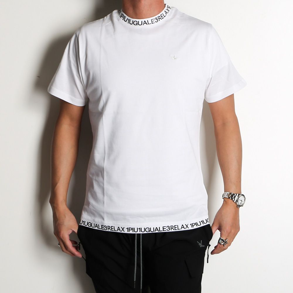 COLLAR LOGO T-SHIRT - WHITE / ネックロゴ Tシャツ / UST-24014