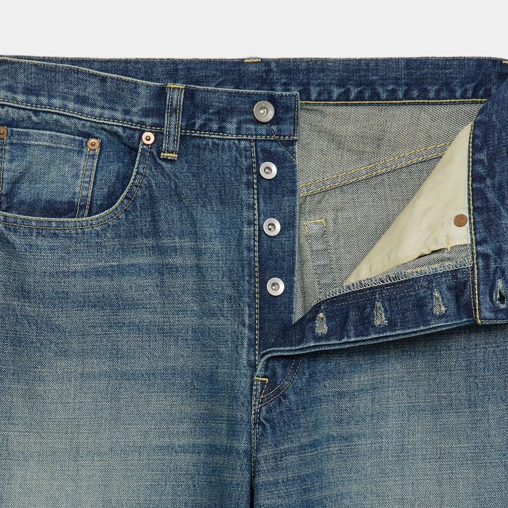 CLEAN CYLINDER FIT JEANS - INDIGO V.W / オーガニックコットン 13.5oz セルビッチデニム - クリーンシリンダーフィットジーンズ / M26A10PT12C