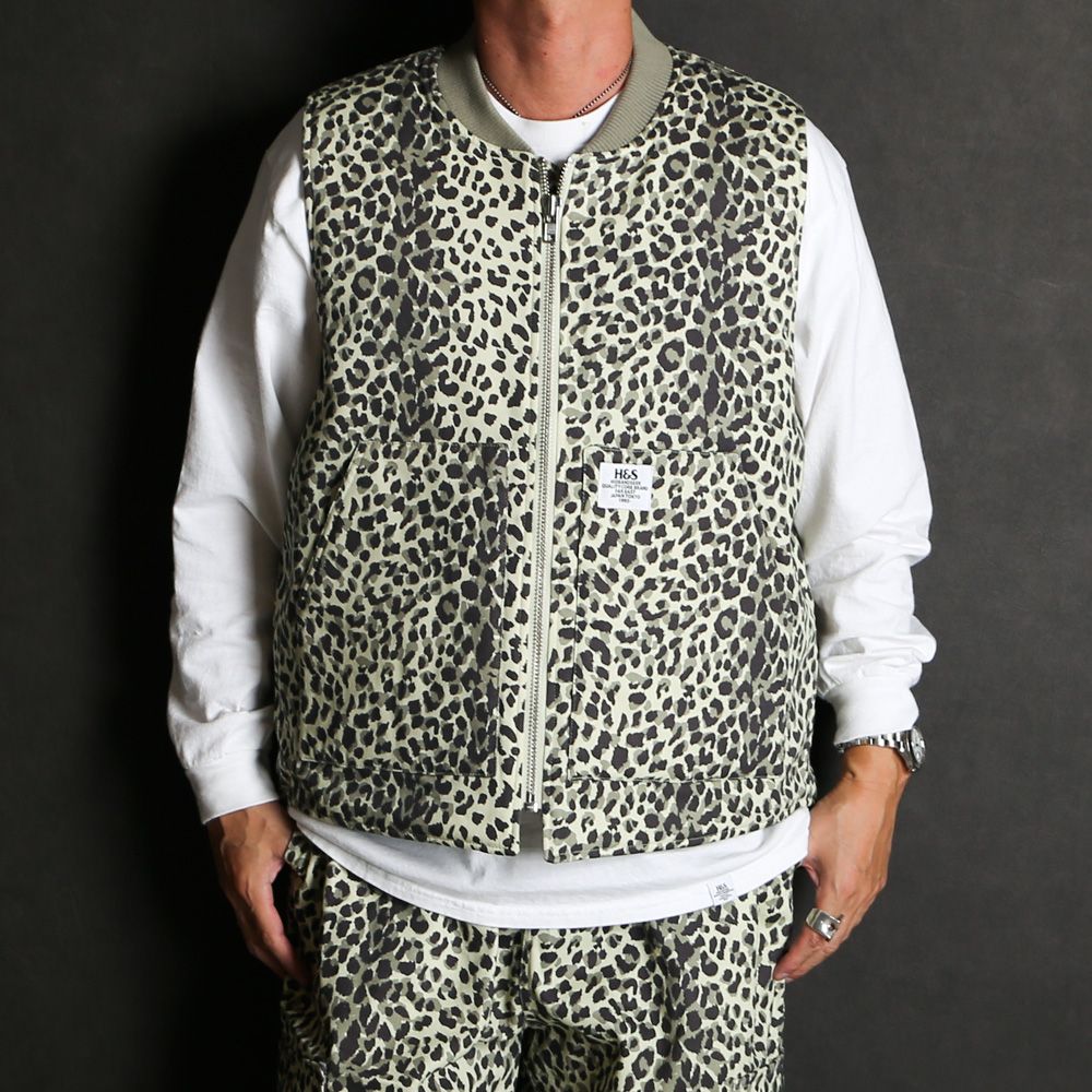Camo Zip Work Vest - Panther / ワークベスト / HJ-100225