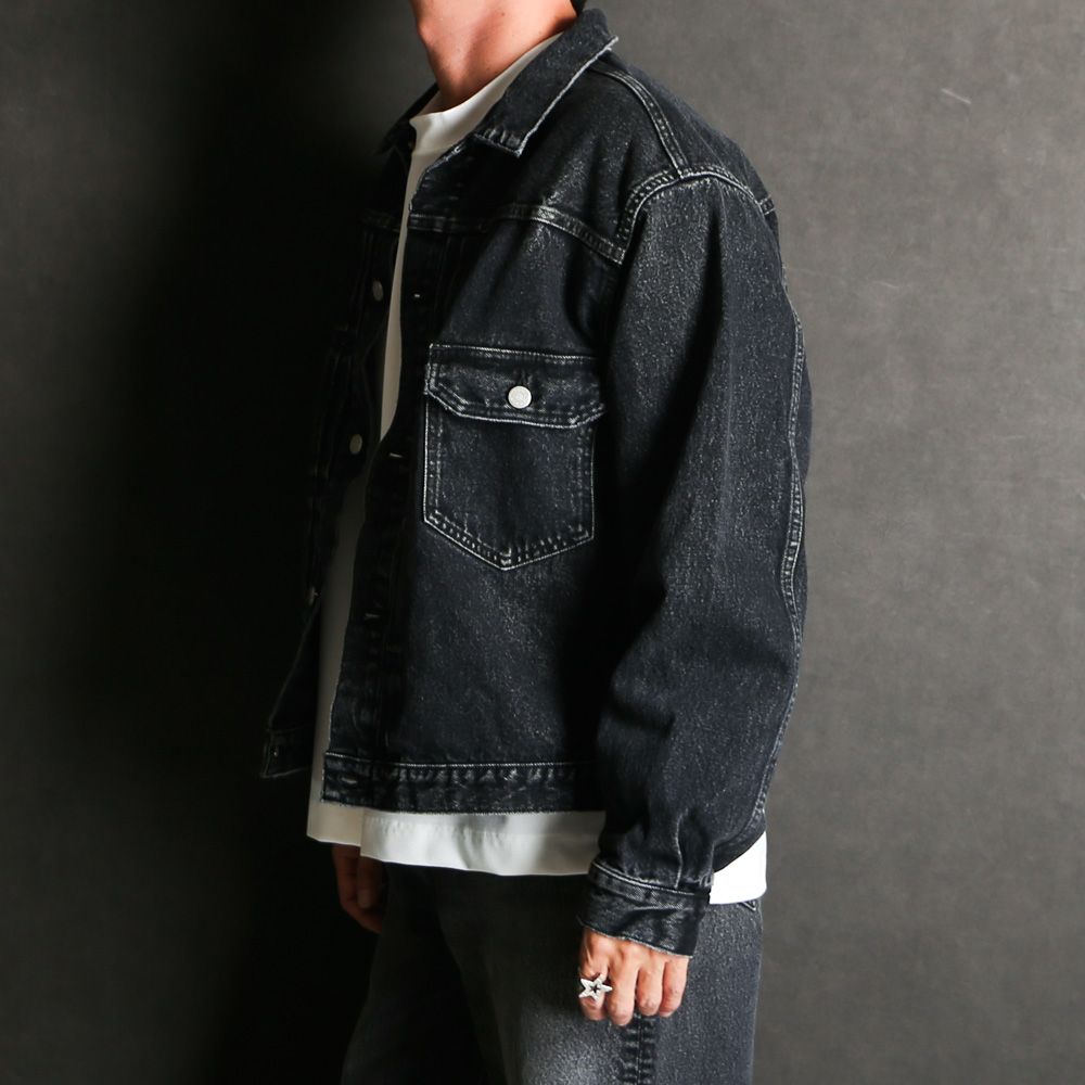 ×HAGUN / 2ND TYPE LAGE TRACKER JACKET - BLACK / デニムジャケット / VTM-25-O-108