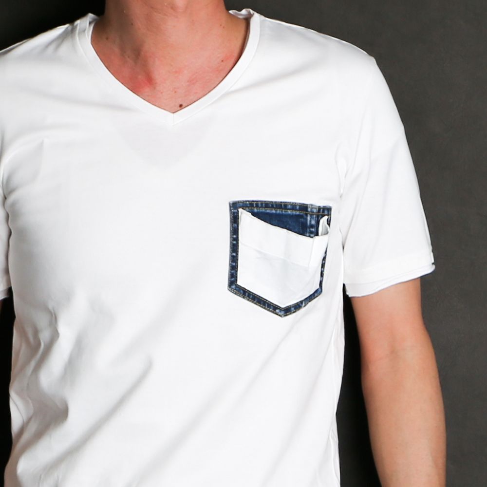 denim pocket-T / デニムポケット カットオフTシャツ / 7943 lj91t