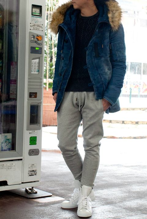 N-3B × スウェットパンツ