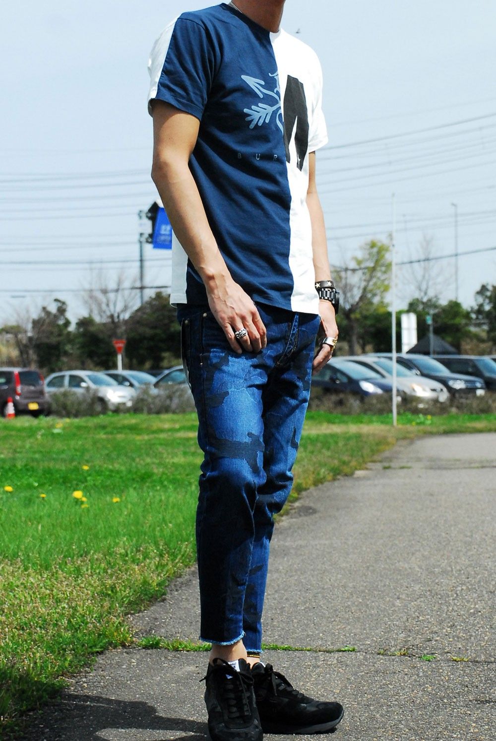 M×BURNOUT　Tシャツコーデ。