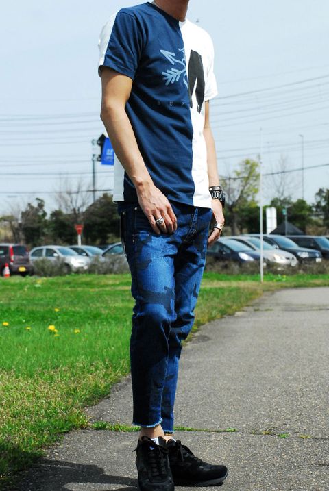 M×BURNOUT　Tシャツコーデ。