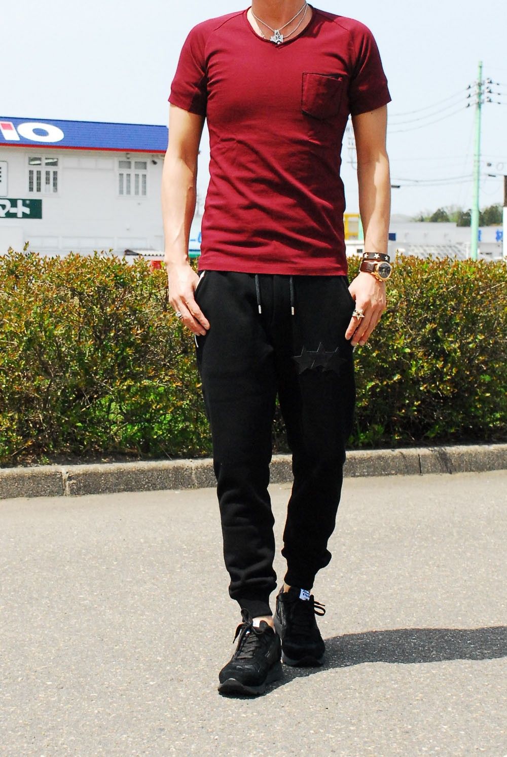 western combi shirts (1PIU1UGUALE3 × WRANGLER)コーデ