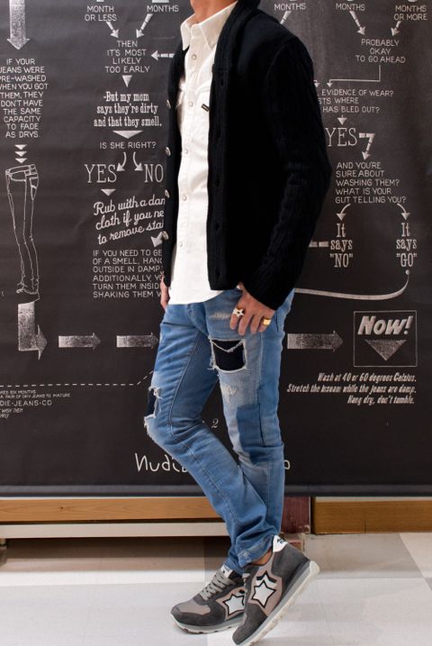1PIU1UGUALE3　ANKLE TIGHT SLIM　MRP214-CTO037コーデ