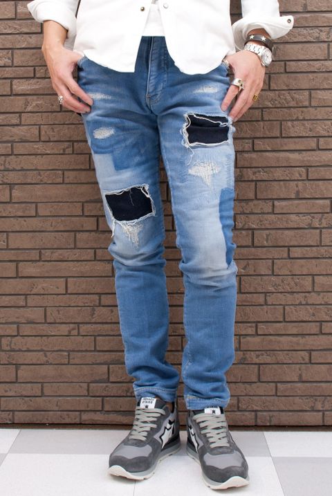 1PIU1UGUALE3　ANKLE TIGHT SLIM　MRP214-CTO037コーデ
