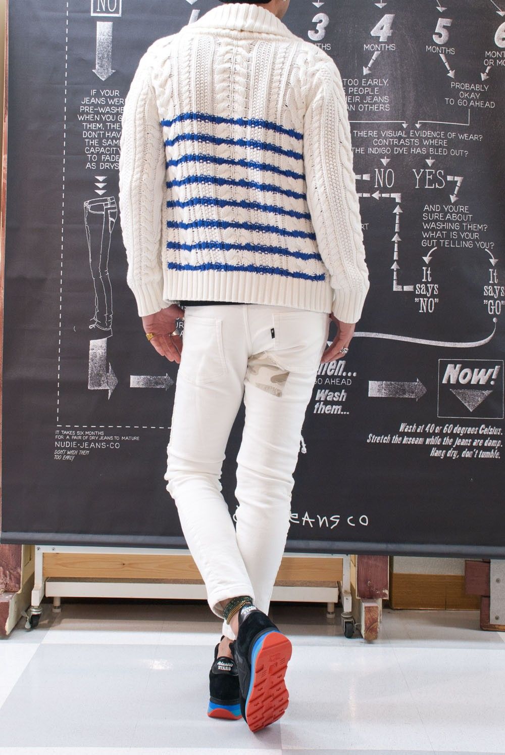 wjk tight knit-denim スウェット デニムパンツ size S 5823 - ブランド別