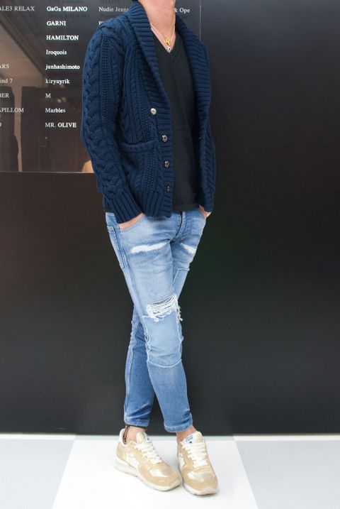 wjk　 tight knit-denim pants USED　5823 dj10f　コーデ