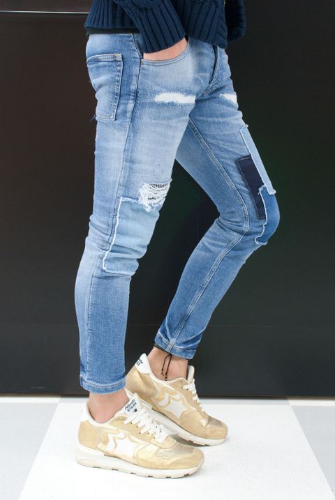 wjk　 tight knit-denim pants USED　5823 dj10f　コーデ