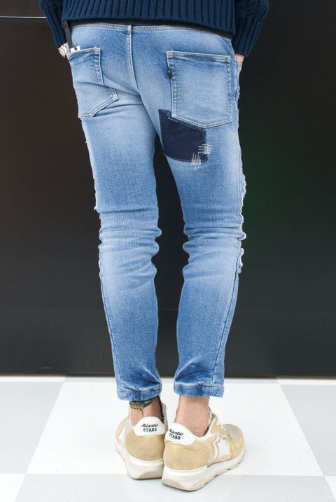 wjk　 tight knit-denim pants USED　5823 dj10f　コーデ