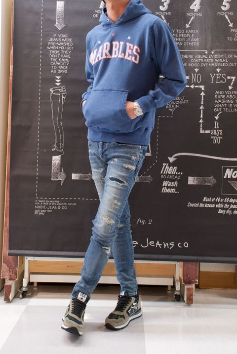 Marbles　MARBLES PIGMENT HOODED PARKA　コーデ