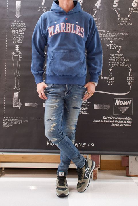 Marbles　MARBLES PIGMENT HOODED PARKA　コーデ