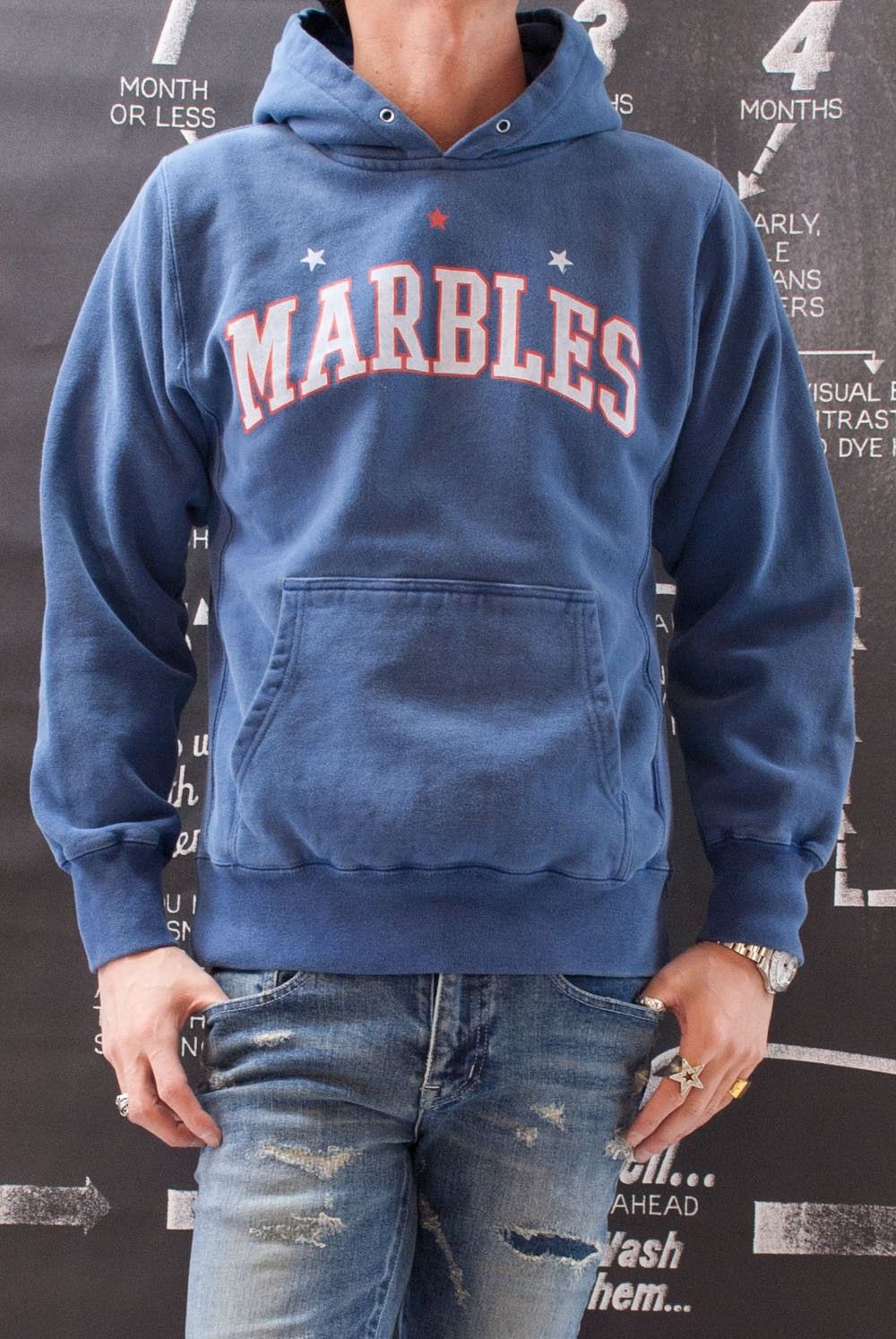Marbles　MARBLES PIGMENT HOODED PARKA　コーデ