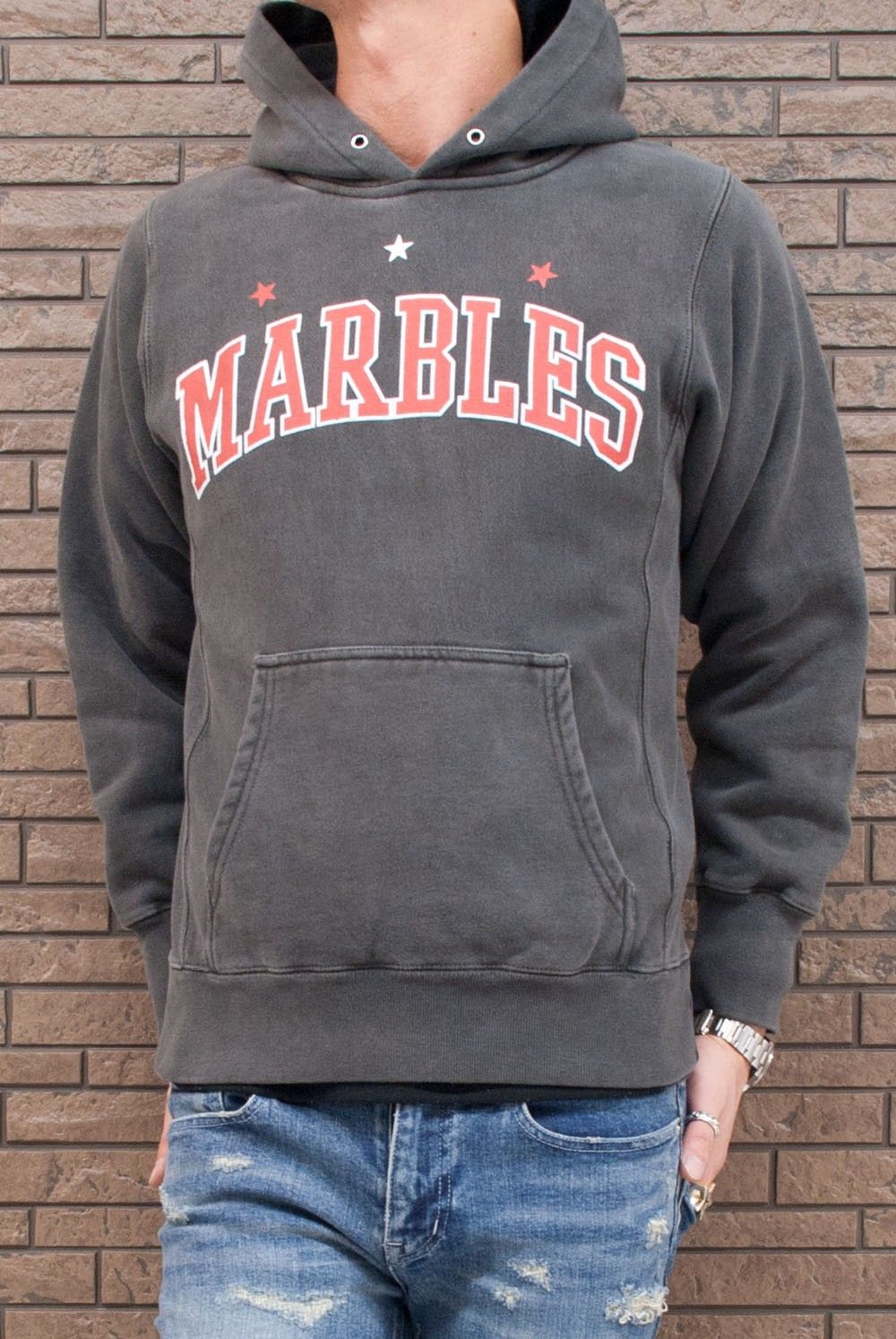 Marbles　MARBLES PIGMENT HOODED PARKA　コーデ