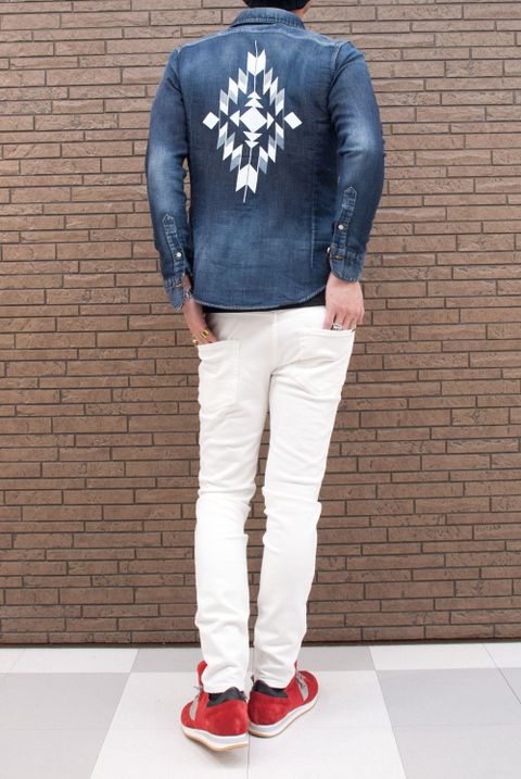1PIU1UGUALE3　 PLAIN SHIRTS　MRS082-CTN040　コーデ
