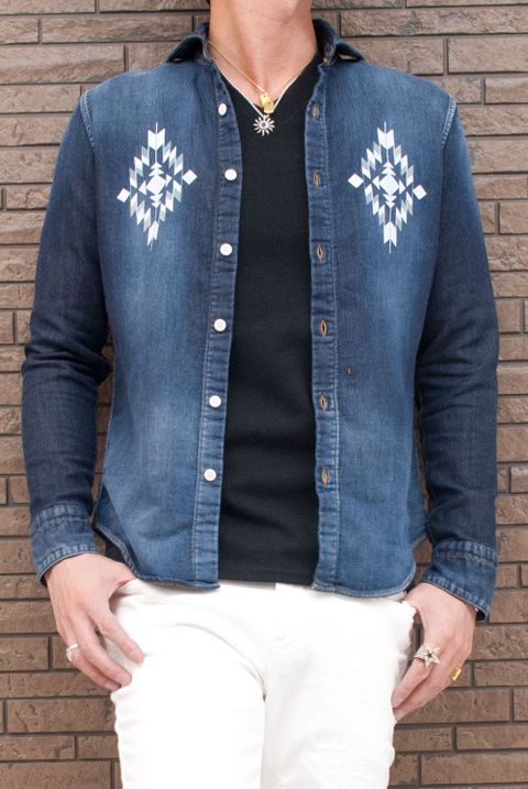 1PIU1UGUALE3　 PLAIN SHIRTS　MRS082-CTN040　コーデ