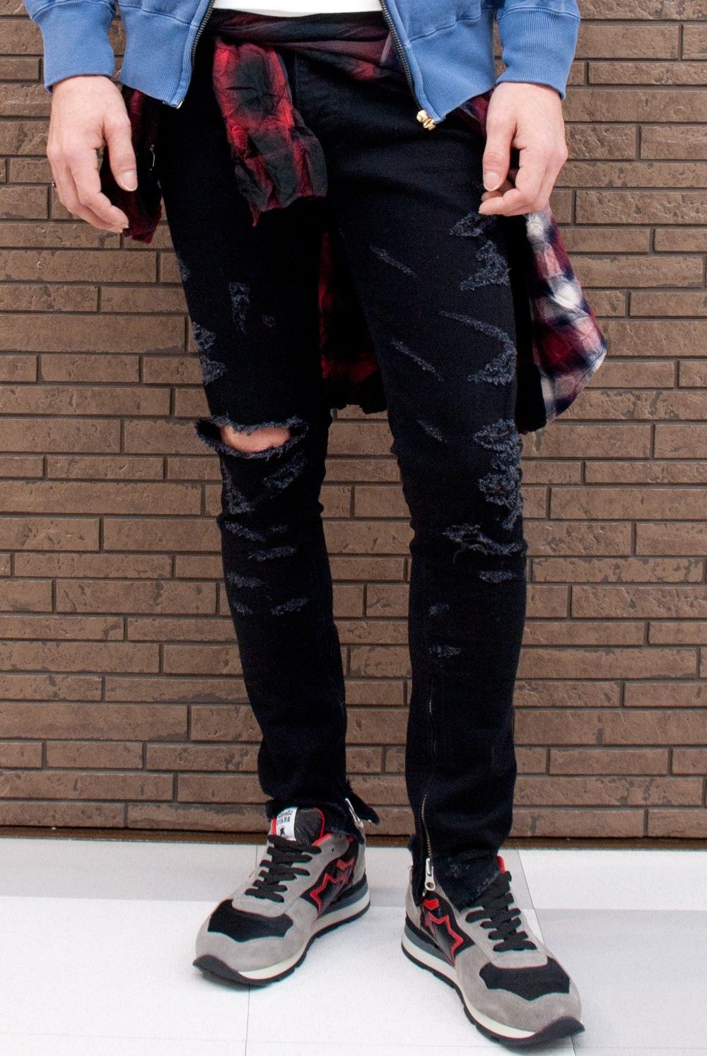 Marbles STUDS PIGMENT HOODED ZIP UP PARKA　MHP　コーデ