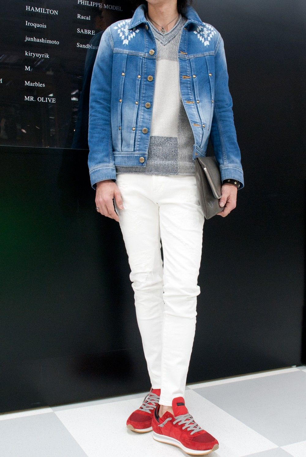 1PIU1UGUALE3　DENIM JACKET NO.3　MRB182-CTO039 　コーデ