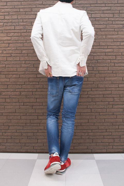 AKM  L/S DAMAGED WESTERN SHIRTS　S06