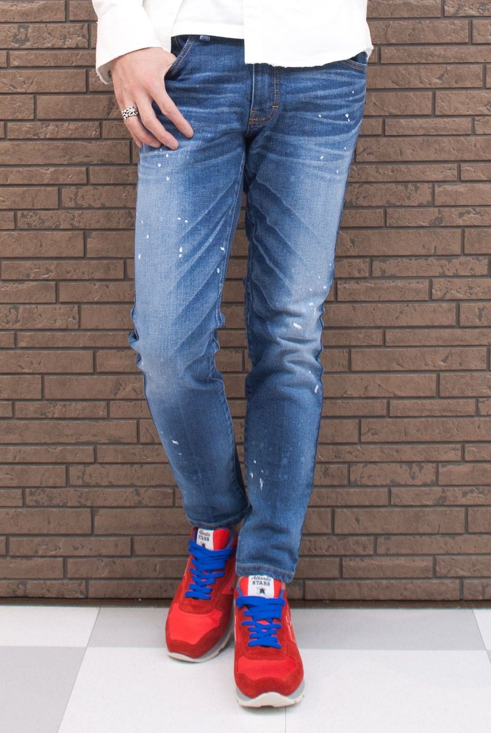 AKM  L/S DAMAGED WESTERN SHIRTS　S06