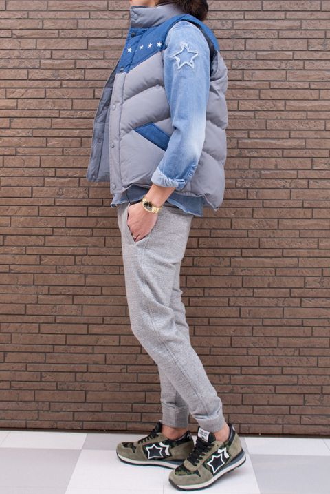 デニム × スウェット