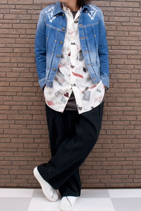 Gジャン ×　ロングシャツ