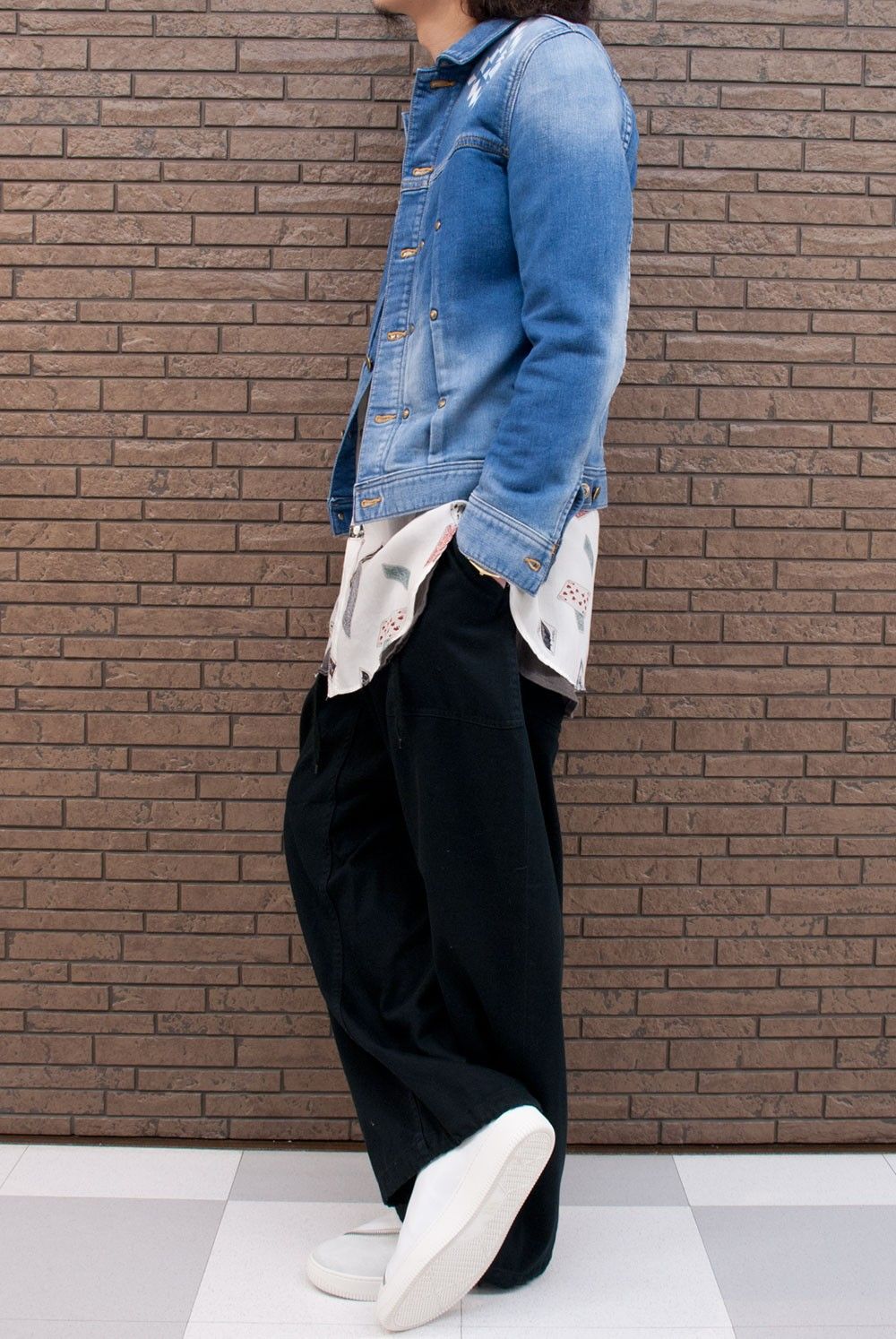 Gジャン ×　ロングシャツ