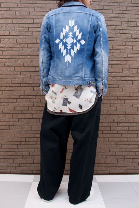 Gジャン ×　ロングシャツ
