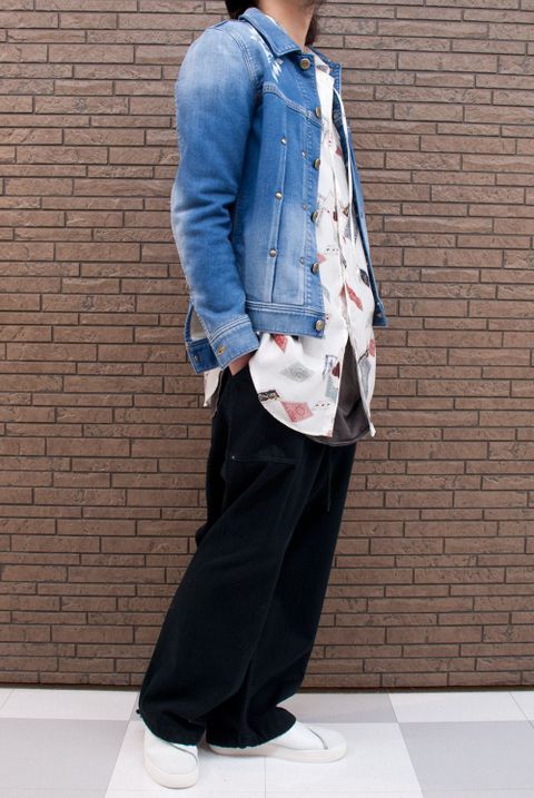 Gジャン ×　ロングシャツ