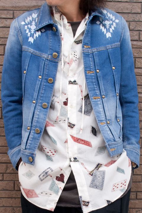 Gジャン ×　ロングシャツ