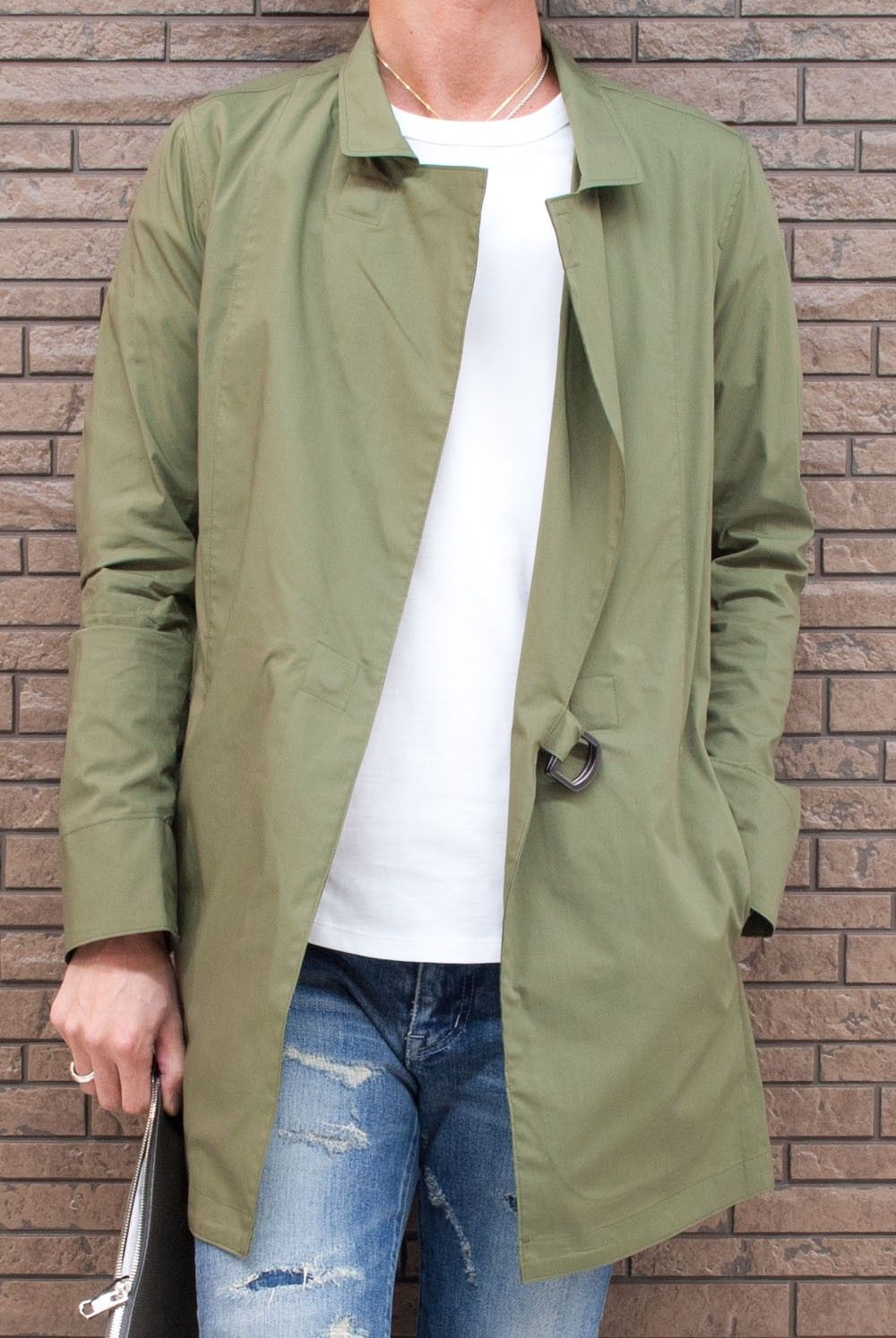 junhashimoto  STAND COLLAR WRAP JACKET　1011710　コーデ
