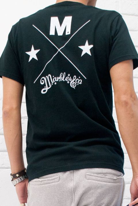 本日発売開始!《M×Marbles》コラボTシャツ　ブラック
