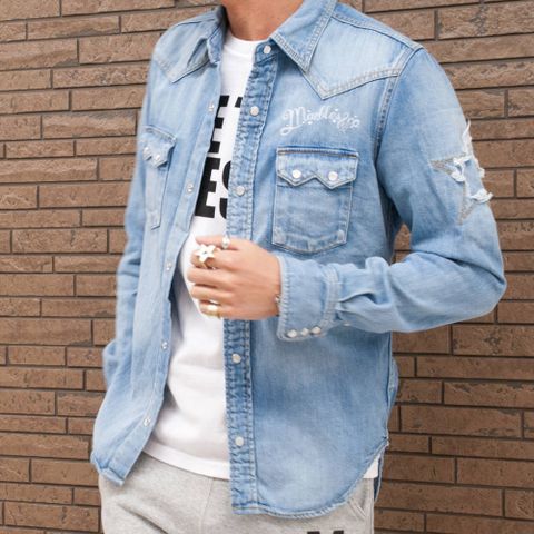 【M×Marbles】 DENIM SHIRT (My Fuckin' Dream)