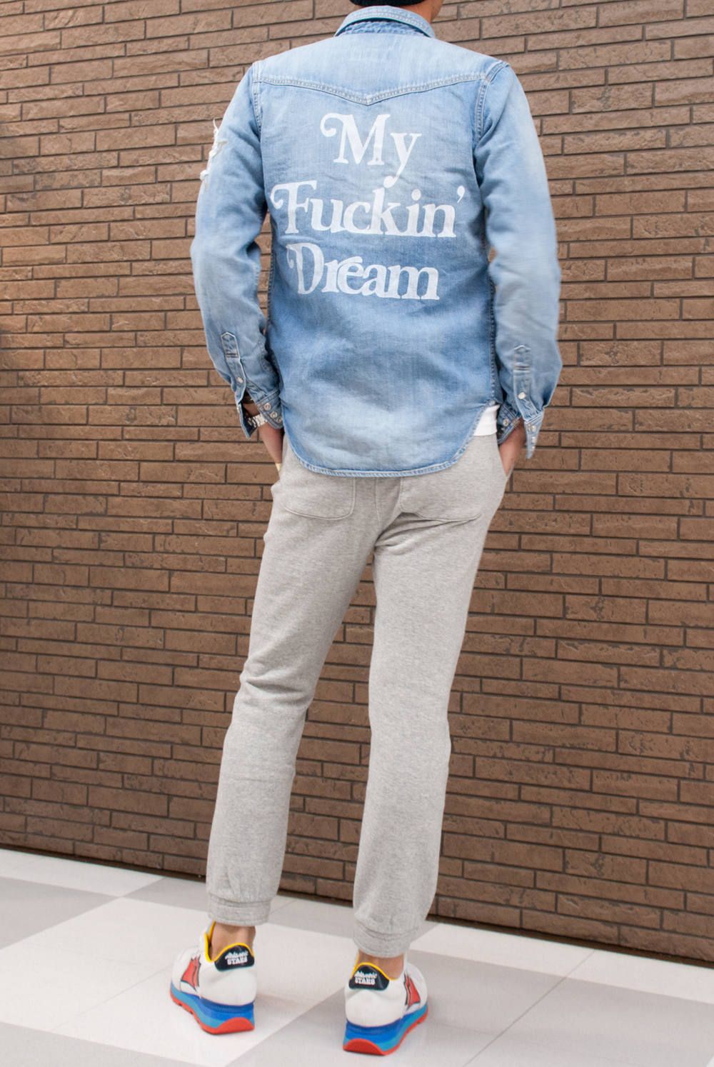 【M×Marbles】 DENIM SHIRT (My Fuckin' Dream)