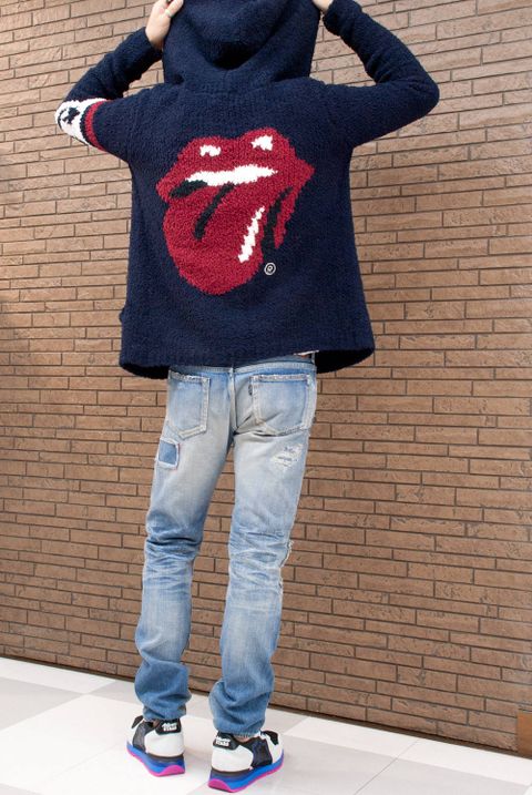 The Rolling Stones×Marbles　パイルパーカー　コーディネート