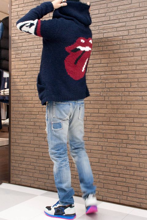 The Rolling Stones×Marbles　パイルパーカー　コーディネート